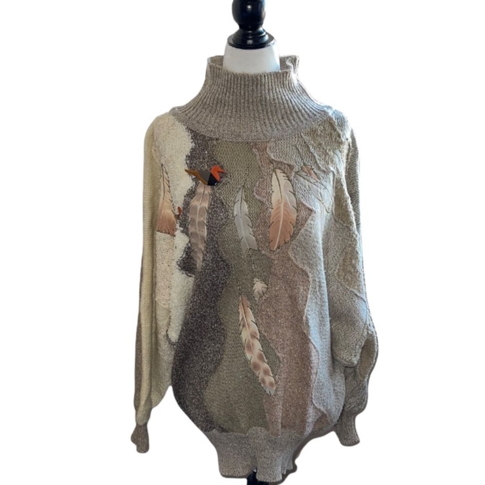 Vintage Connexion Au contraire Wool with duck clips Turtle neck Sweater